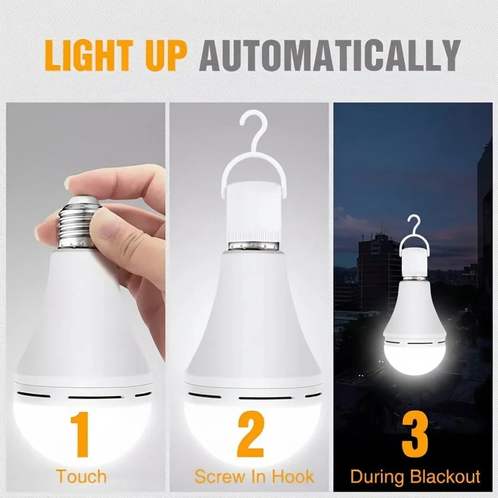 Battery-Powered Light Bulb Emergency Portable Hook Design - Image 8